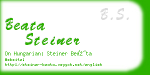 beata steiner business card